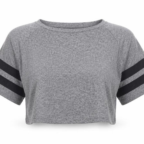 H&M Divided Women’s Grey Cropped Jersey T-Shirt Size S