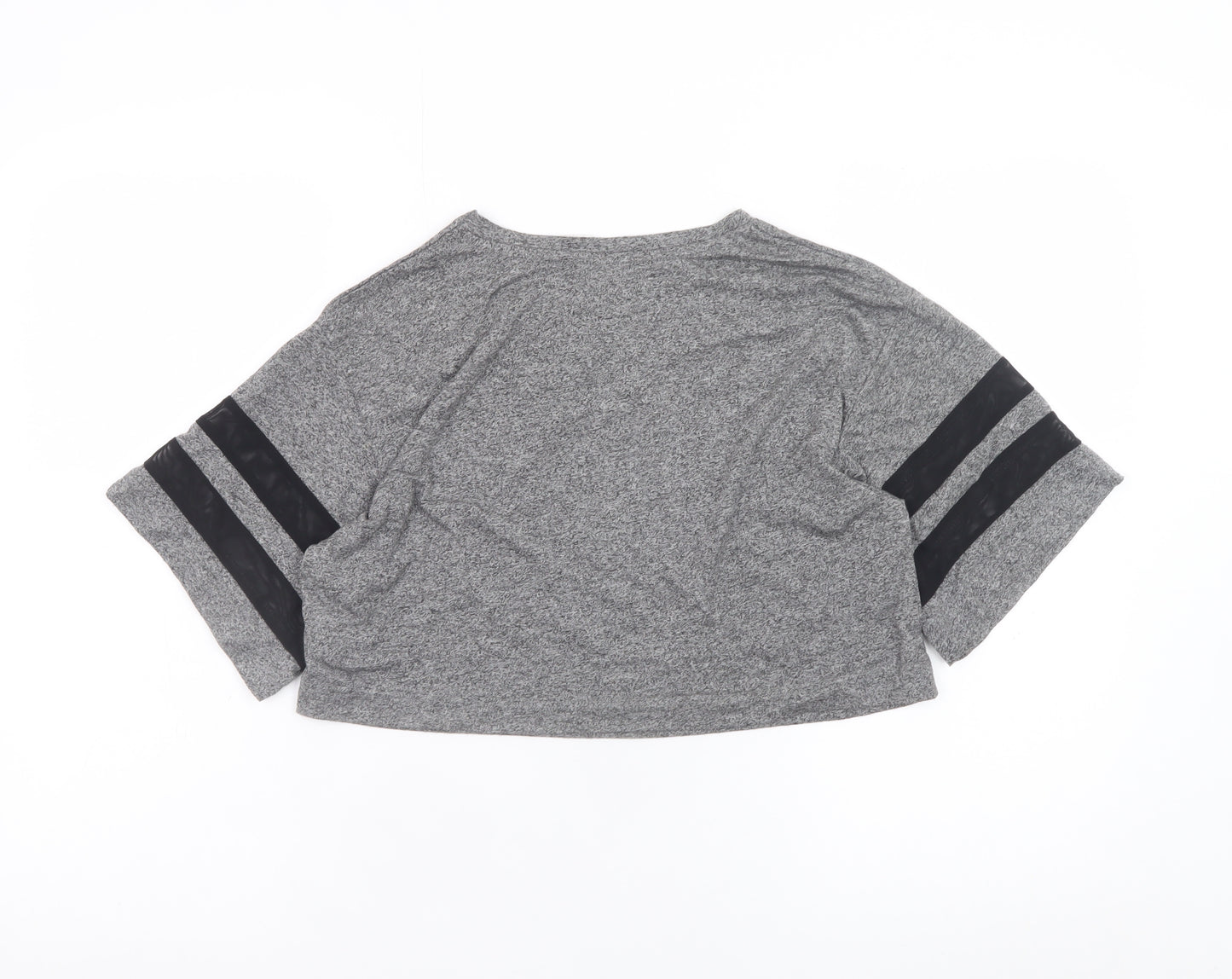H&M Divided Women’s Grey Cropped Jersey T-Shirt Size S