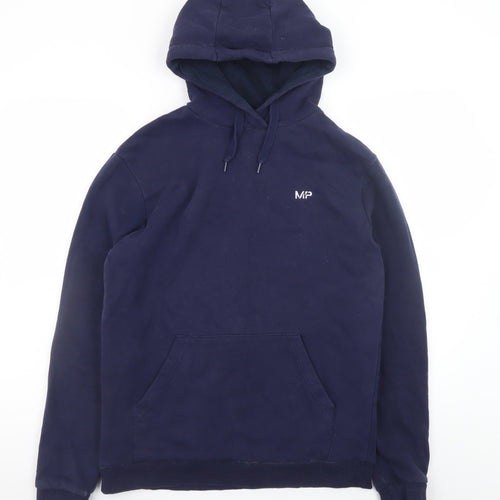 MP Mens Blue Pullover Hoodie Size S Regular Fit Fleece Sweatshirt