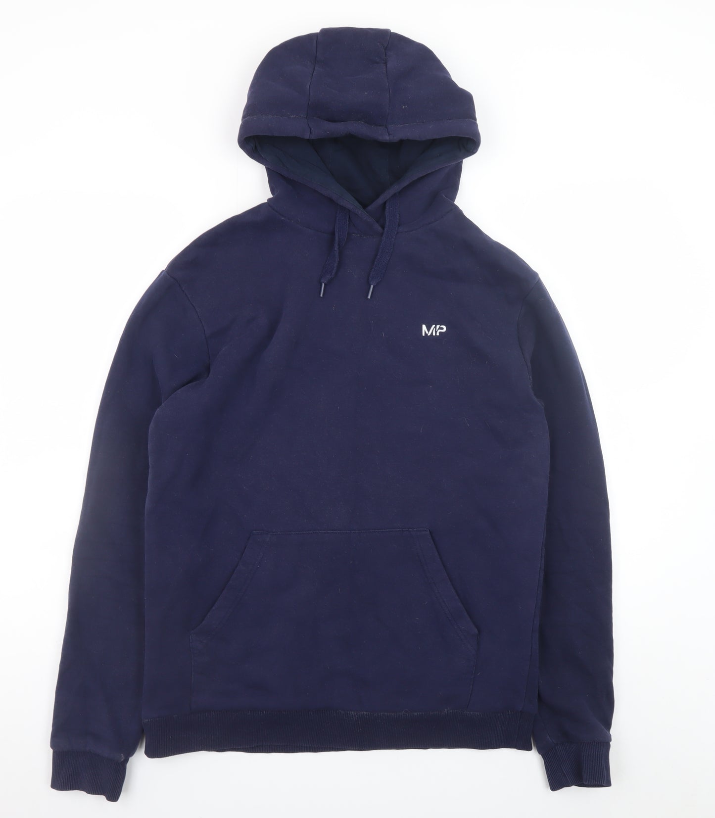 MP Mens Blue Pullover Hoodie Size S Regular Fit Fleece Sweatshirt