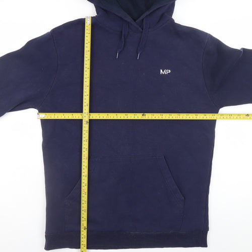 MP Mens Blue Pullover Hoodie Size S Regular Fit Fleece Sweatshirt