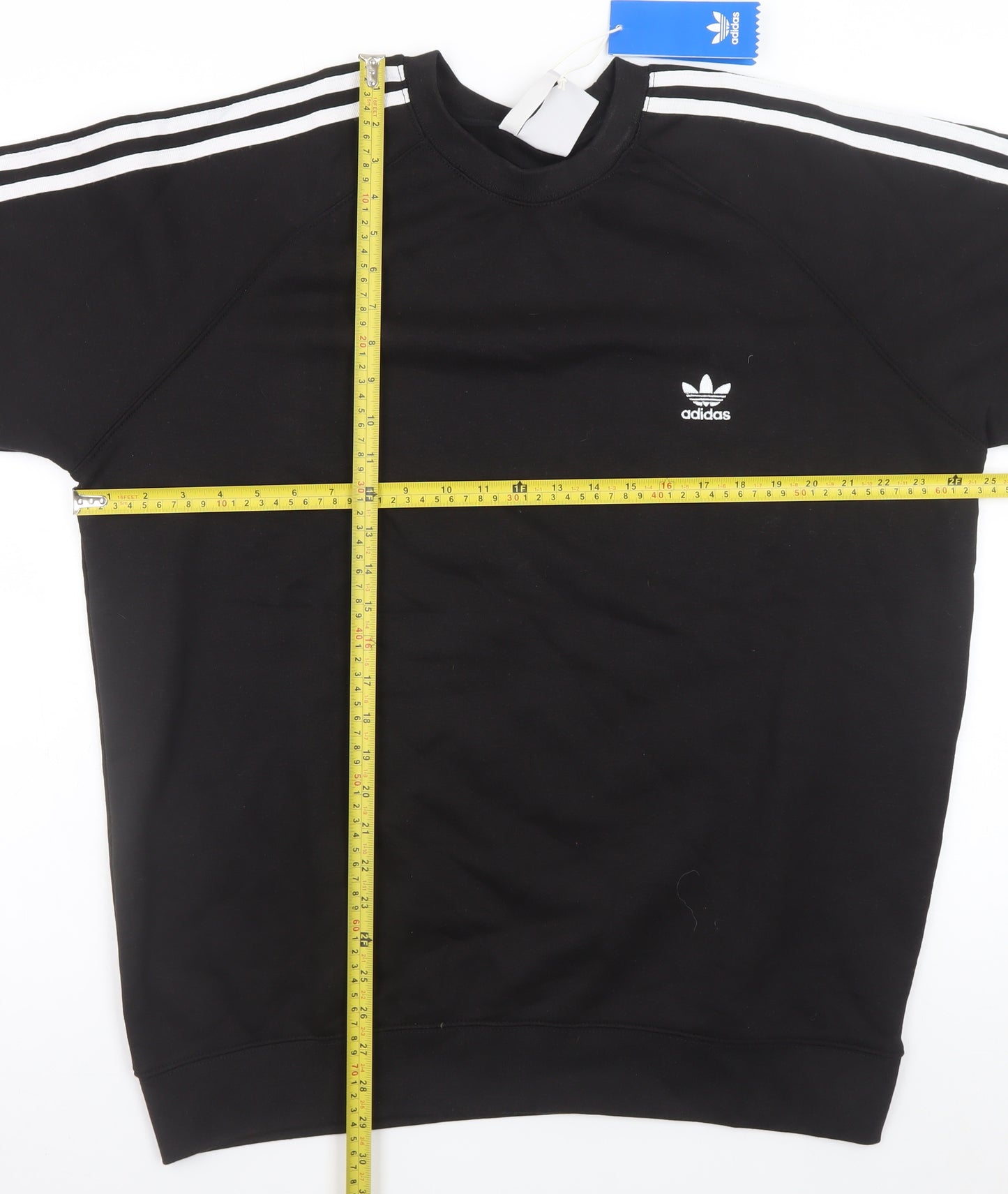 Adidas Men's Black XL Pullover Sweatshirt Crew Neck 3-Stripes