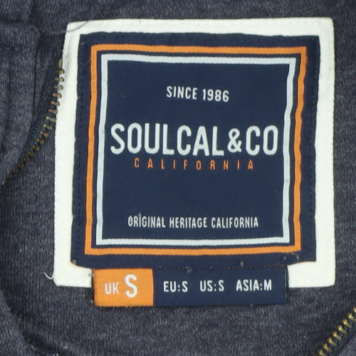 SoulCal & Co Men's Grey Full Zip Hoodie Size S Classic Style