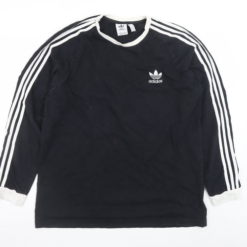 Adidas Men's Black Long Sleeve Sports T-Shirt XL