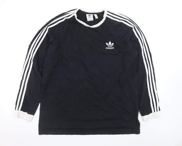 Adidas Men's Black Long Sleeve Sports T-Shirt XL