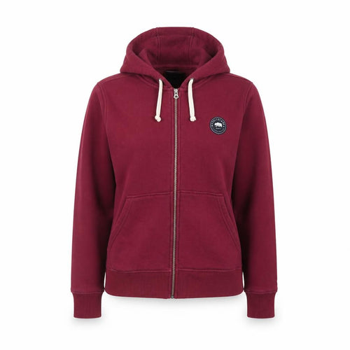 SoulCal & Co Women's Burgundy Full Zip Hoodie UK 12 Cotton Blend
