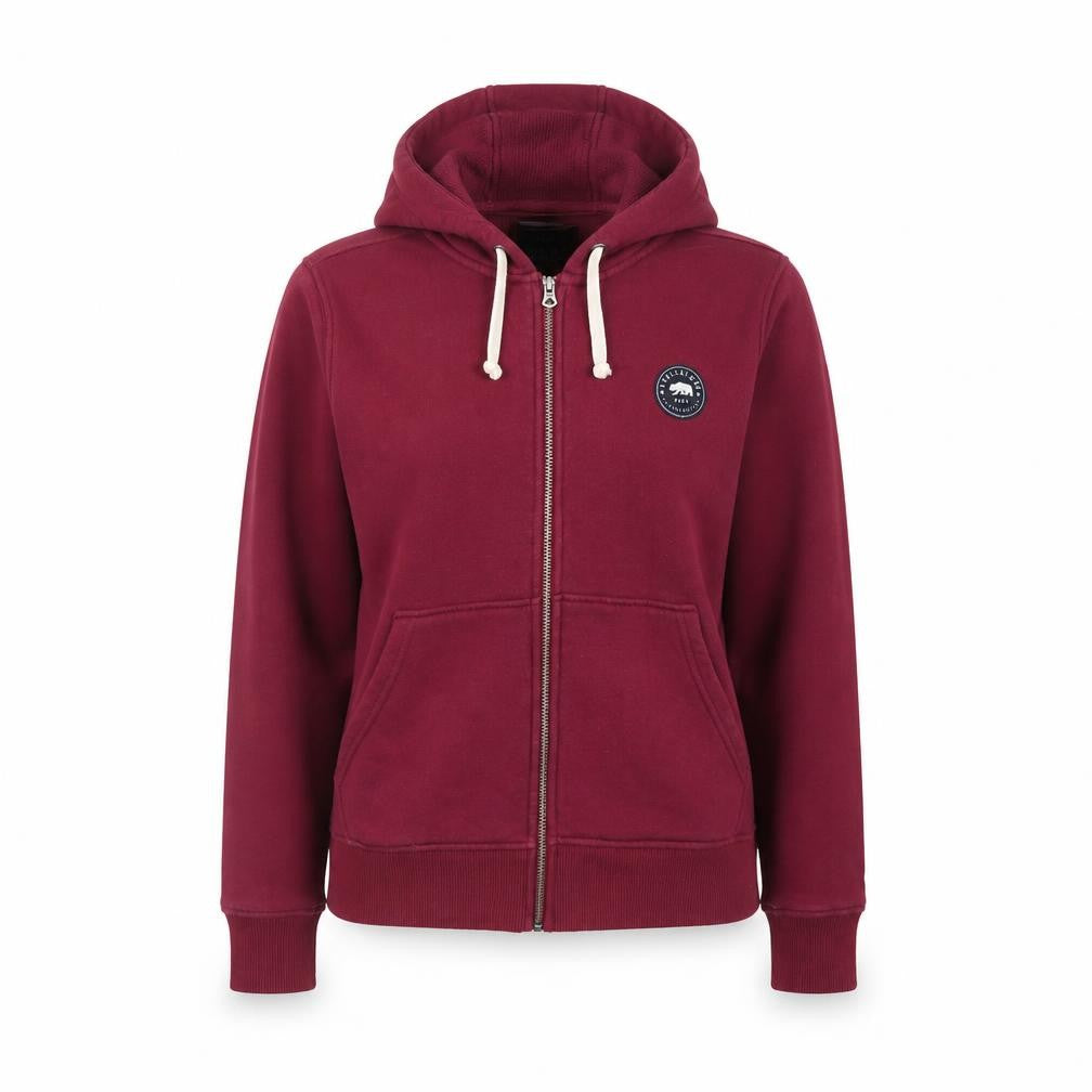 SoulCal & Co Women's Burgundy Full Zip Hoodie UK 12 Cotton Blend