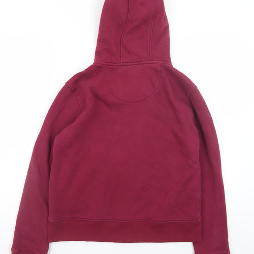 SoulCal & Co Women's Burgundy Full Zip Hoodie UK 12 Cotton Blend