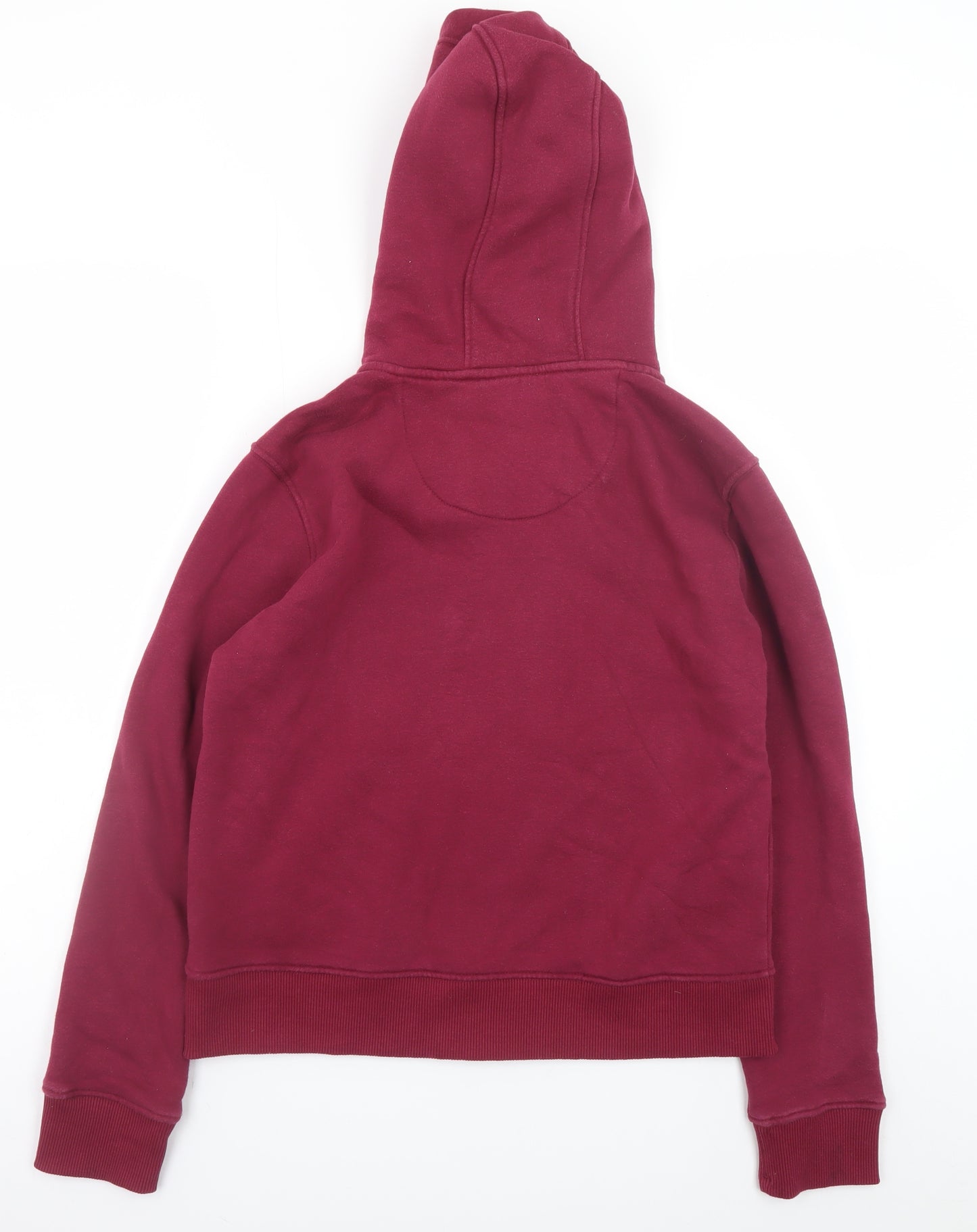 SoulCal & Co Women's Burgundy Full Zip Hoodie UK 12 Cotton Blend