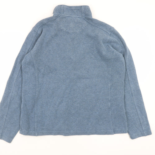 Orvis Men's Blue Cotton 1/4 Zip Pullover Sweatshirt Size M
