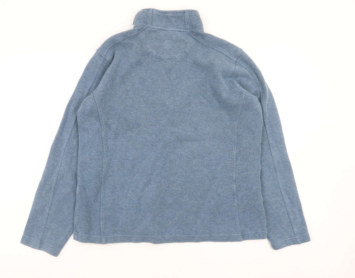 Orvis Men's Blue Cotton 1/4 Zip Pullover Sweatshirt Size M