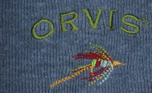 Orvis Men's Blue Cotton 1/4 Zip Pullover Sweatshirt Size M