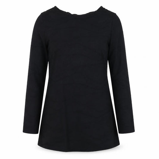 Front view of PRETTYLITTLETHING Women’s Black, size UK 12, Long Sleeve Bodycon Dress