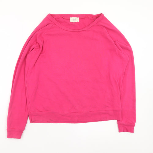 Hush Womens Pink Long Sleeve Cotton Basic T-Shirt Size S