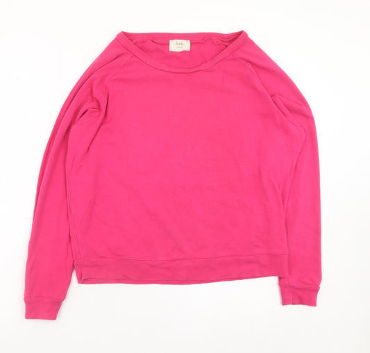 Hush Womens Pink Long Sleeve Cotton Basic T-Shirt Size S