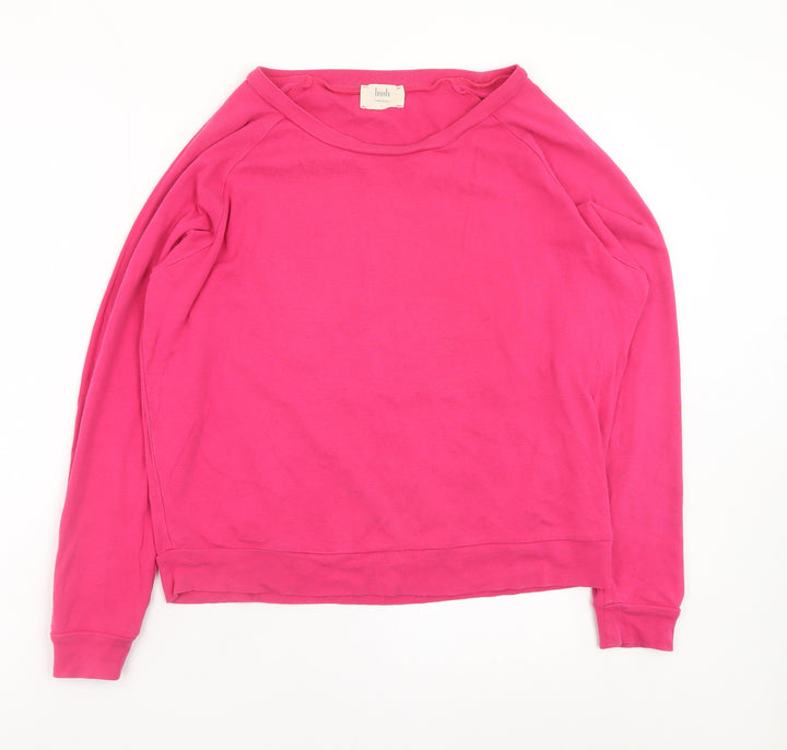 Hush Womens Pink Long Sleeve Cotton Basic T-Shirt Size S