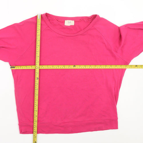 Hush Womens Pink Long Sleeve Cotton Basic T-Shirt Size S