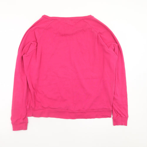 Hush Womens Pink Long Sleeve Cotton Basic T-Shirt Size S