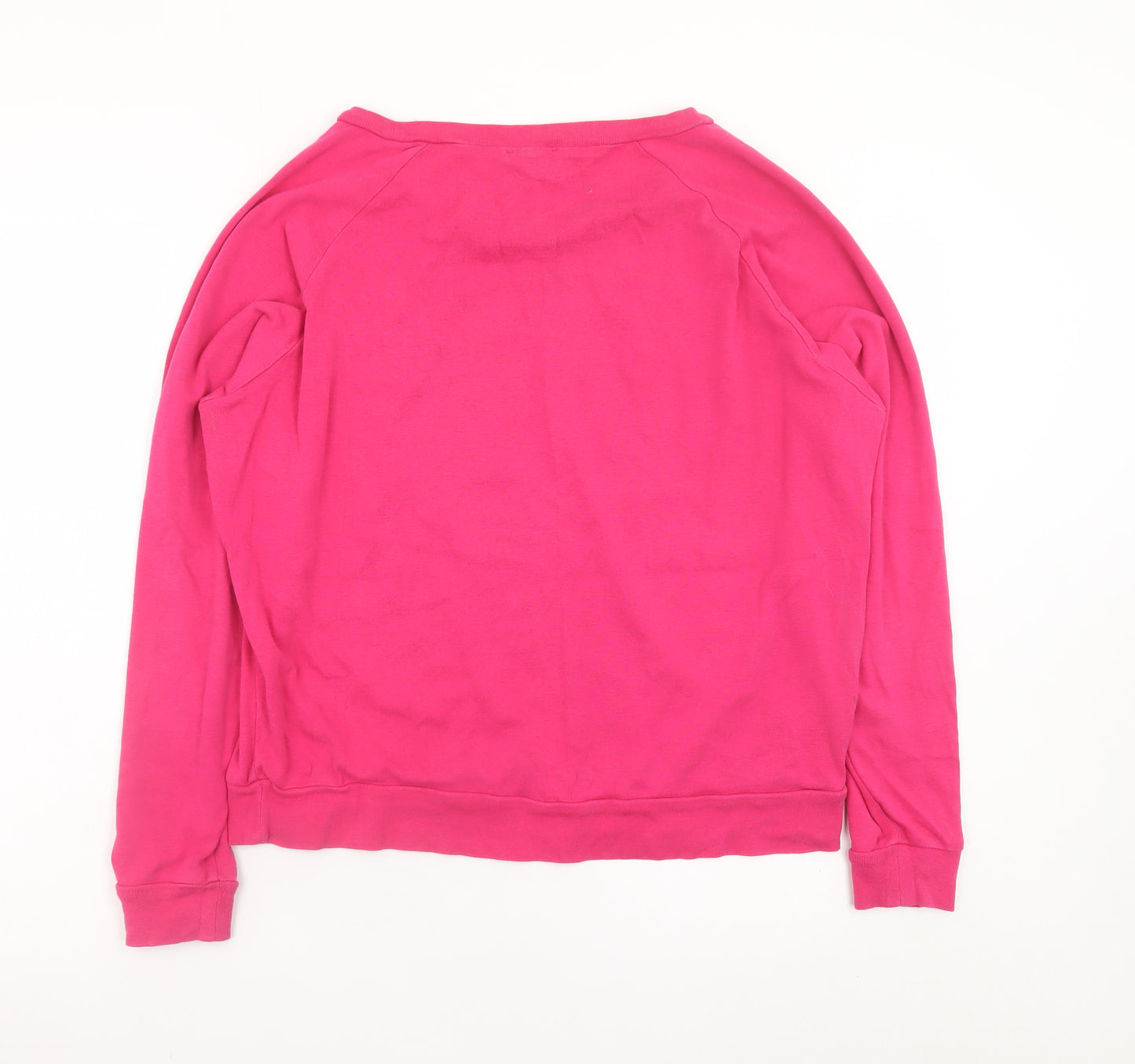 Hush Womens Pink Long Sleeve Cotton Basic T-Shirt Size S