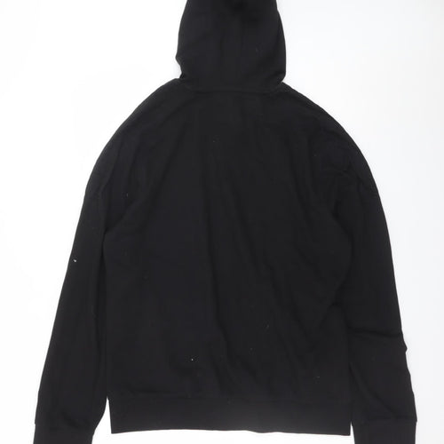 Genetic Apparel Men's Black Hoodie L Pullover Zip Pocket Cotton Blend