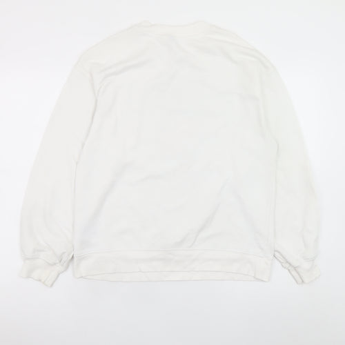 H&M Divided Women White XS Pullover Sweatshirt National Athletics Graphic