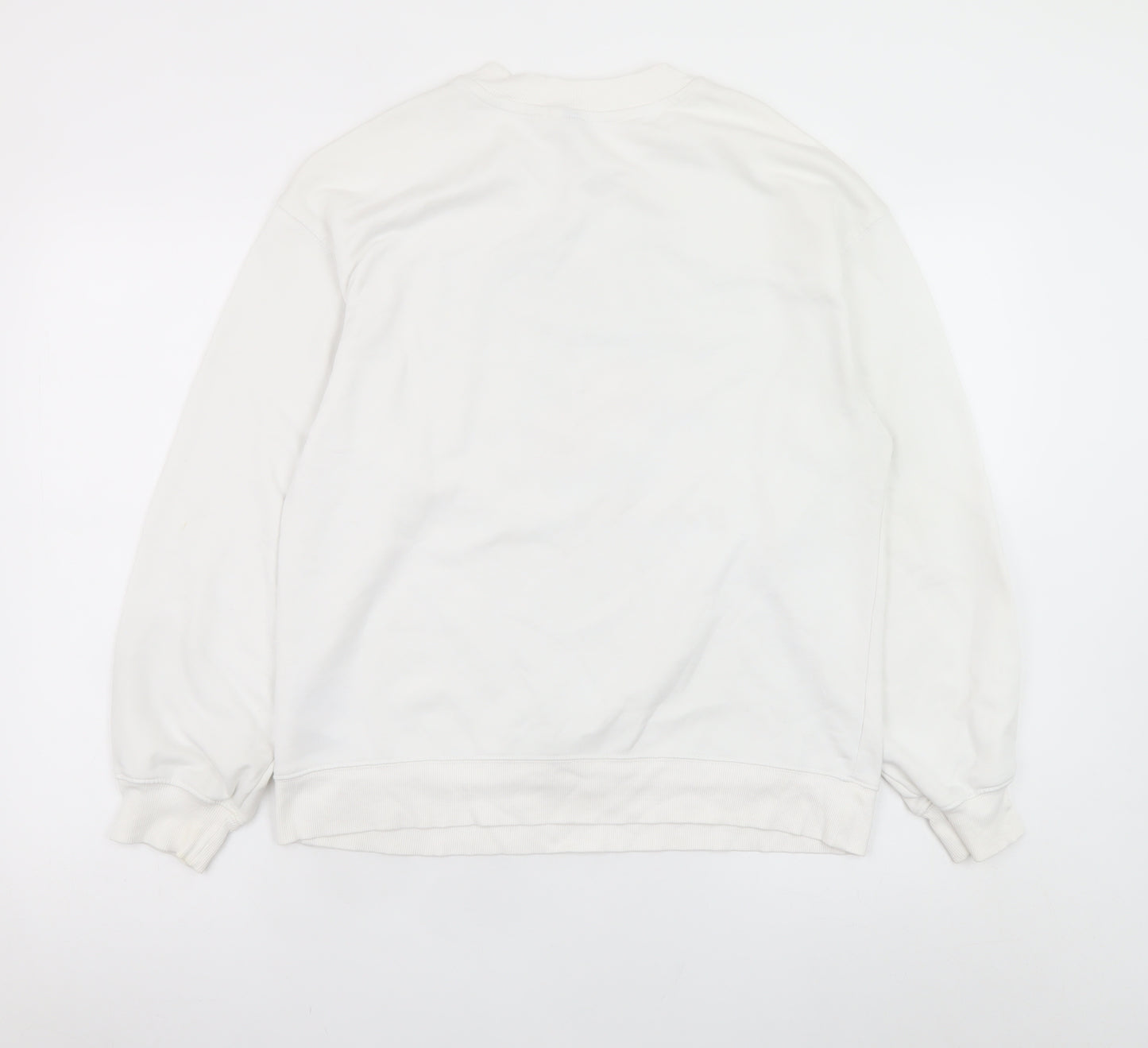 H&M Divided Women White XS Pullover Sweatshirt National Athletics Graphic