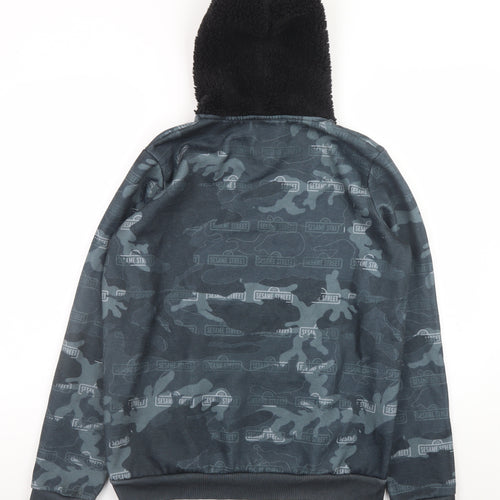 Hype Boys Black Camouflage Sesame Street Hoodie Age 15 Pullover