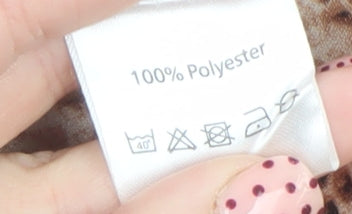 Love & Other Things Women's Brown Animal Print Sleeveless Playsuit Size S