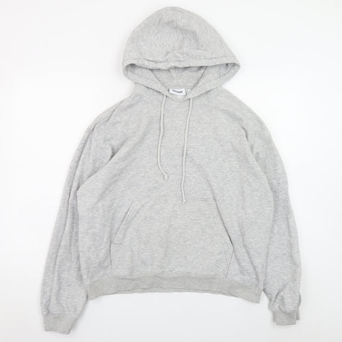 Weekday Mens Grey Pullover Hoodie Size S Regular Fit Long Sleeve