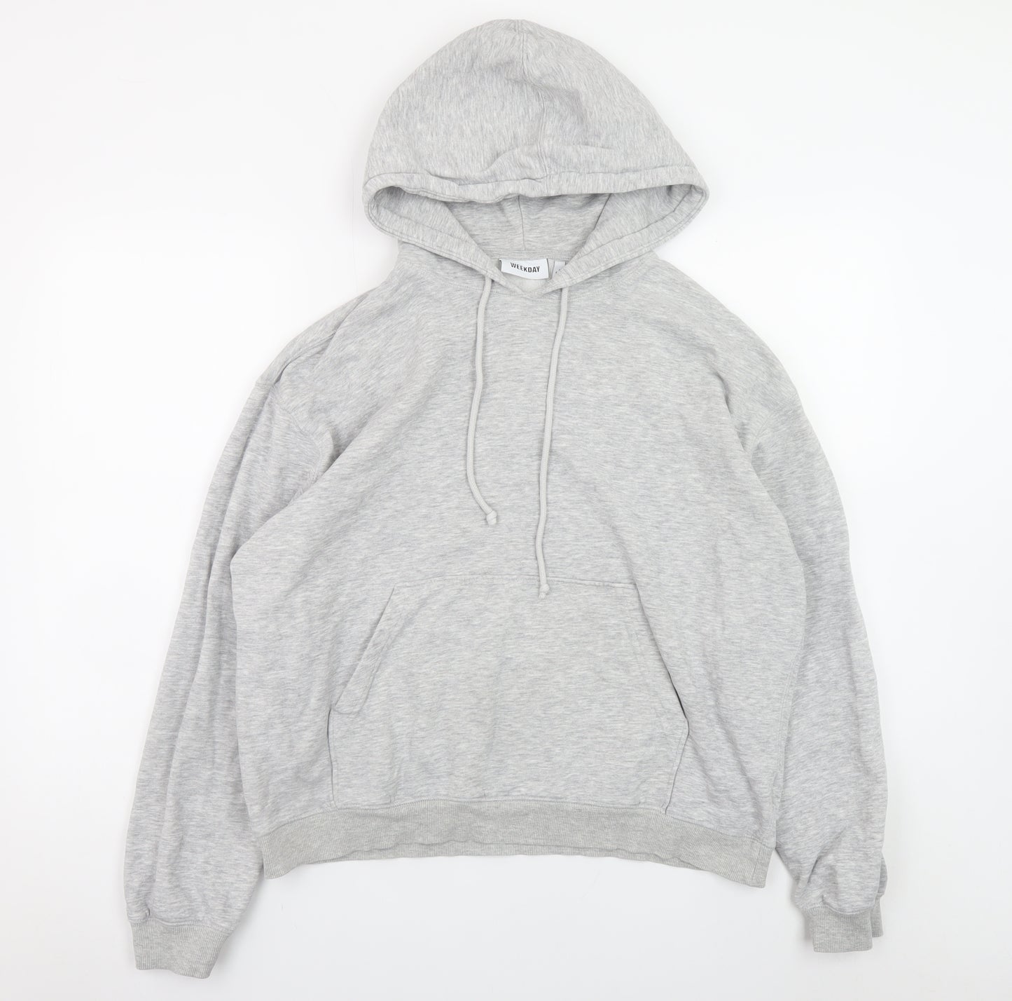 Weekday Mens Grey Pullover Hoodie Size S Regular Fit Long Sleeve