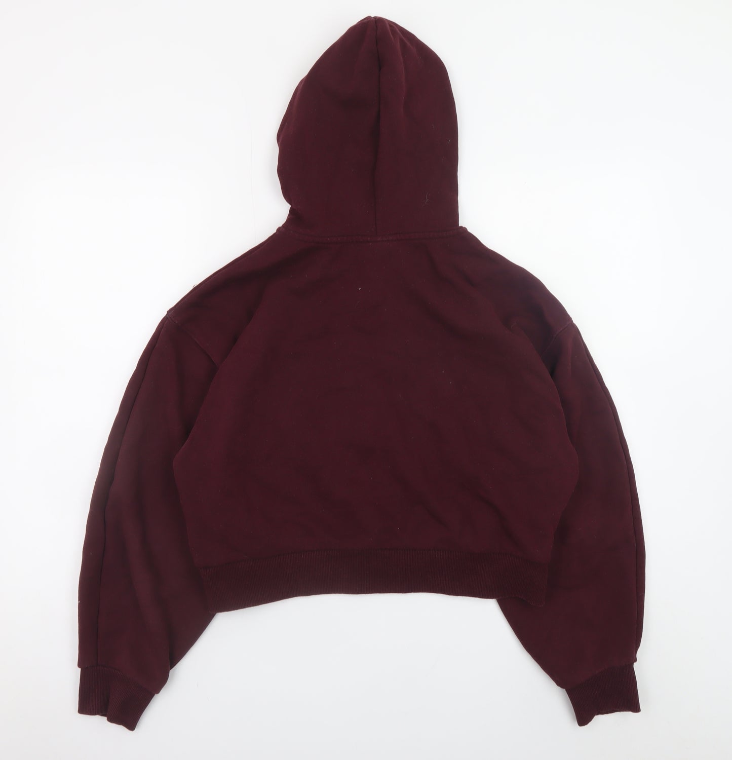 H&M Move Women's Burgundy Full Zip Hoodie Size 12 Cotton Blend