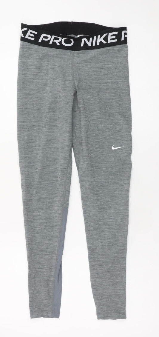 Nike Pro Men's Grey Compression Leggings M Dri-FIT Activewear