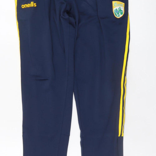 O'Neills Men's Navy Jogger Trousers Medium Polyester Blend Yellow Stripe
