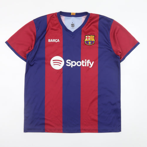 FC Barcelona Men's Multicoloured L Sports Football T-Shirt