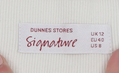 Dunnes Stores Women White Linen Chino Shorts Size 12