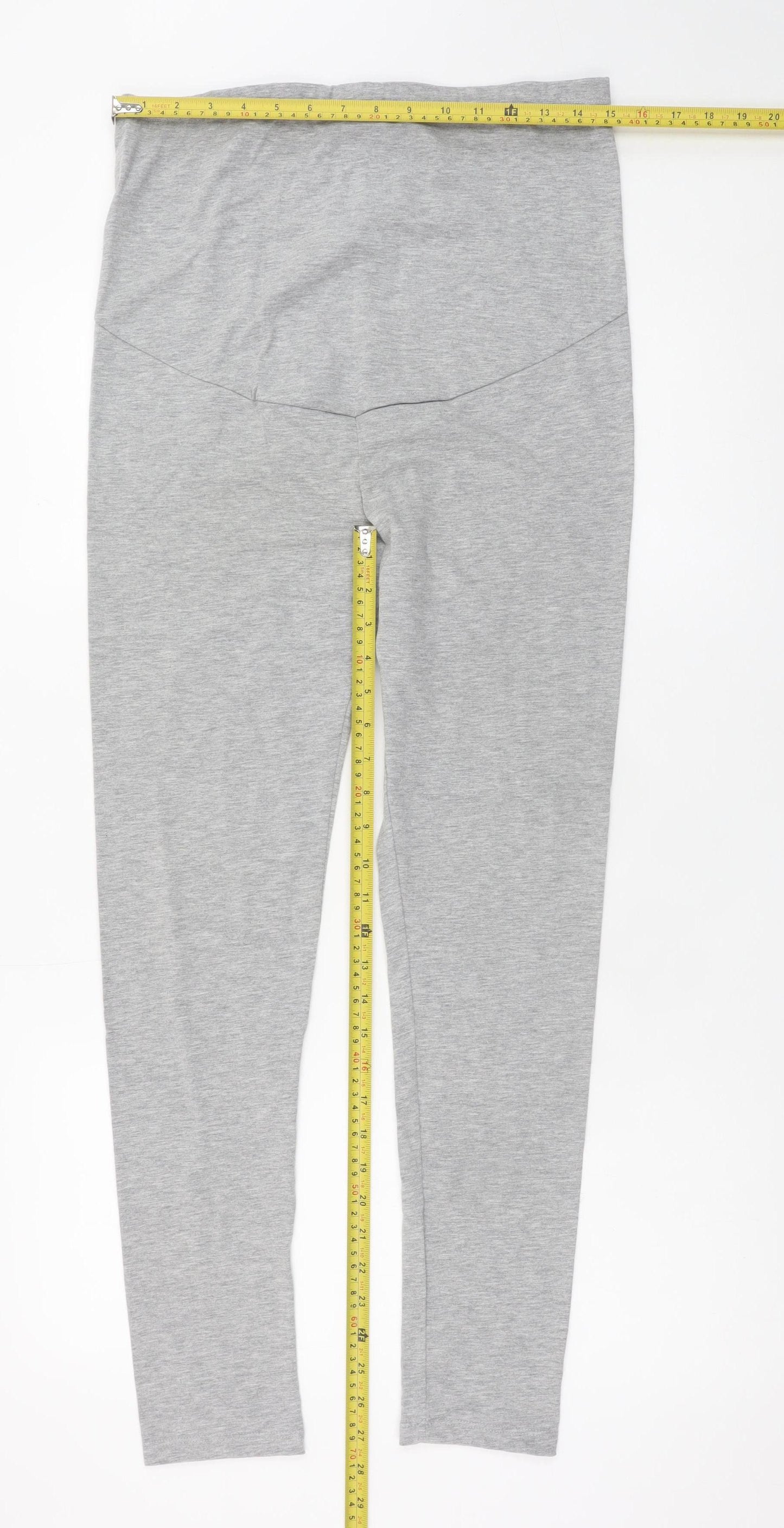 Primark Women’s Grey Maternity High Rise Stretch Leggings Size 12