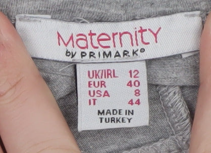 Primark Women’s Grey Maternity High Rise Stretch Leggings Size 12