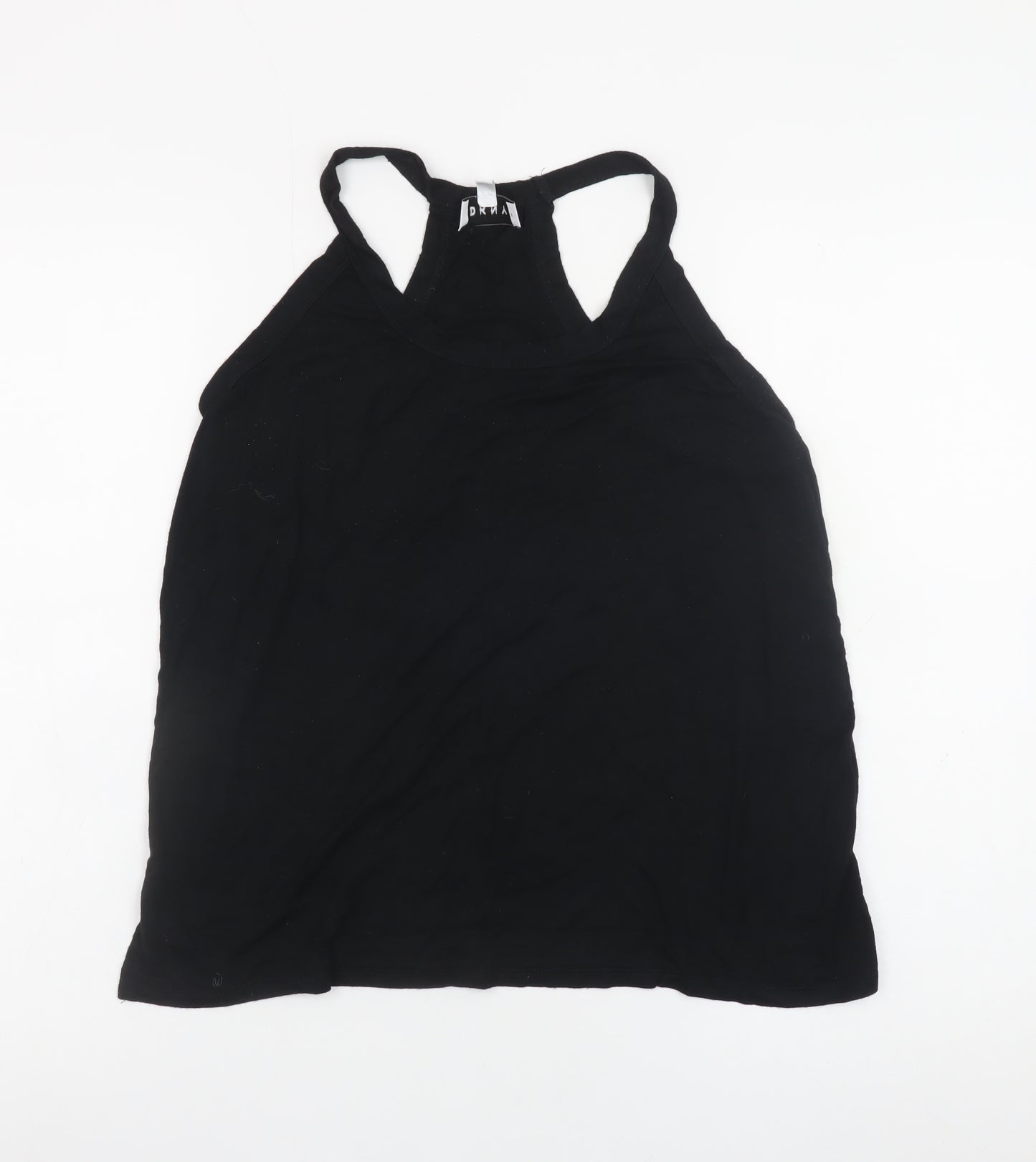 DKNY Women's Black High Neck Racerback Tank Top Size S