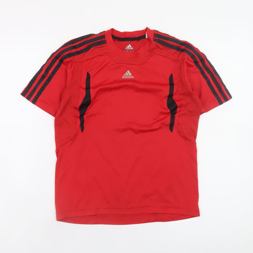Adidas Boys Red Climalite Short Sleeve Sports T-Shirt 11-12 Years