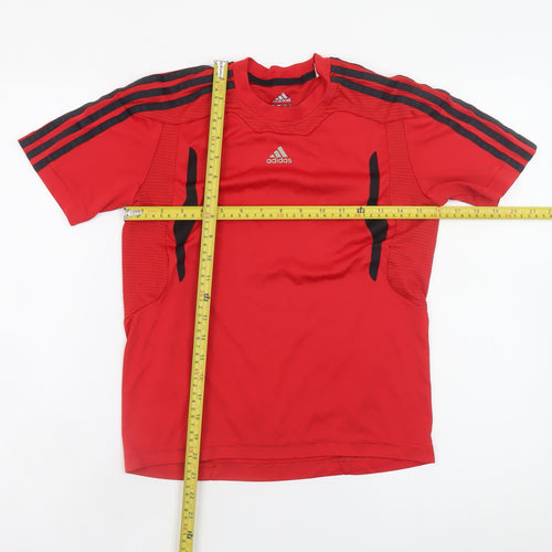 Adidas Boys Red Climalite Short Sleeve Sports T-Shirt 11-12 Years