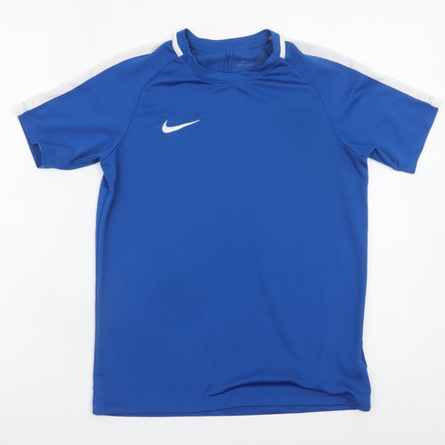 Nike Boys Blue Dri-FIT Sports T-Shirt 12-13 Years Short Sleeve Activewear