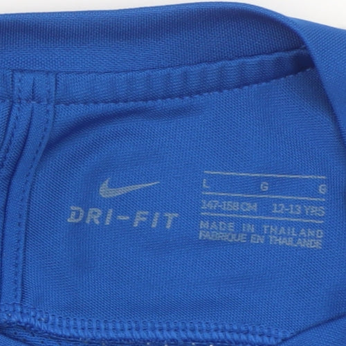 Nike Boys Blue Dri-FIT Sports T-Shirt 12-13 Years Short Sleeve Activewear