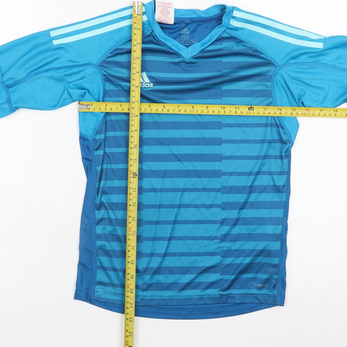 adidas Boys Blue Climalite Long Sleeve Sports T-Shirt 11-12 Years