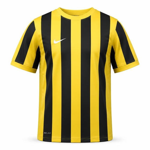 Nike Boys Yellow Black Dri-Fit Striped Sports T-Shirt 10-12 Years