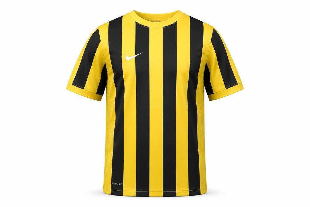 Nike Boys Yellow Black Dri-Fit Striped Sports T-Shirt 10-12 Years