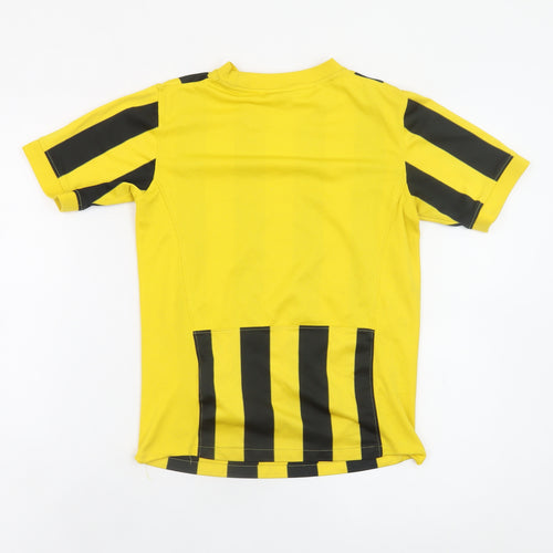 Nike Boys Yellow Black Dri-Fit Striped Sports T-Shirt 10-12 Years