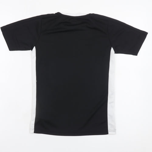 Sondico Boys Black Sports T-Shirt 9-10 Years Short Sleeve Polyester