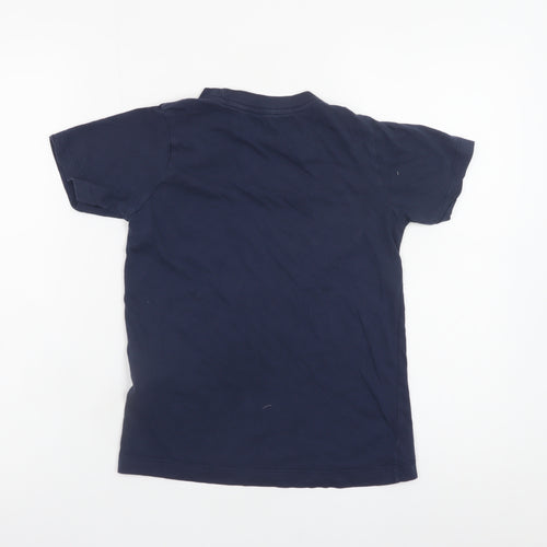 Nike Girls Navy Blue Just Do It Short Sleeve Cotton T-Shirt Size S 128-137cm