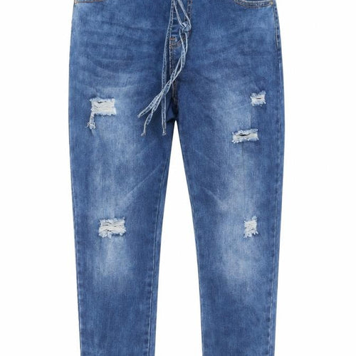 The Casual Company Girls Blue Ripped Boyfriend Jeans Size 12 Years