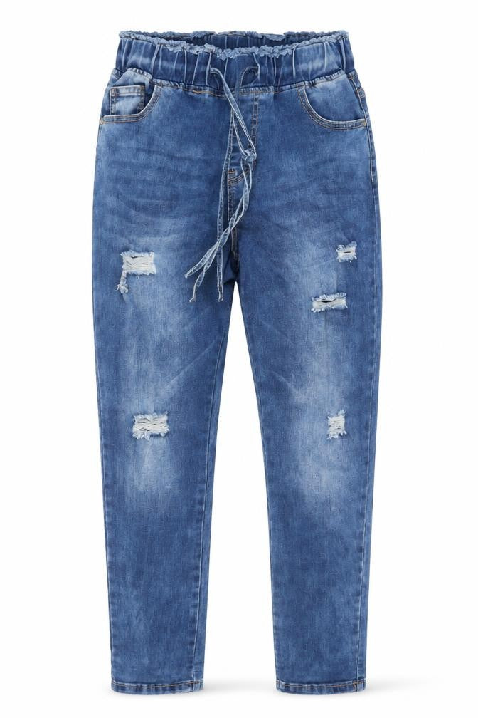 The Casual Company Girls Blue Ripped Boyfriend Jeans Size 12 Years